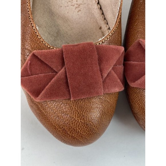 *Vintage Miss Albright Mary Jane Heels Womens 10 Brown Rockabilly Velvet Bow - Picture 16 of 16